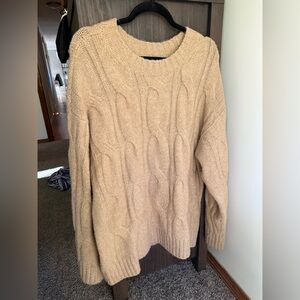 American Eagle Beige Knit Sweater